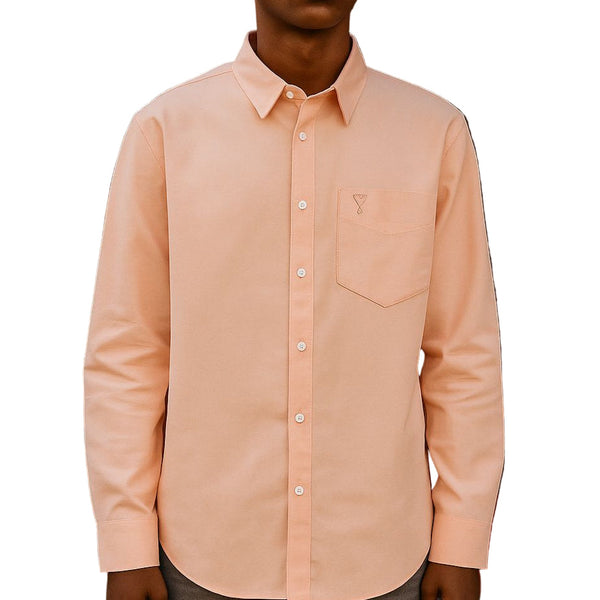 Luxury  Regular Fit  Embossed  Logo Branded Shirt