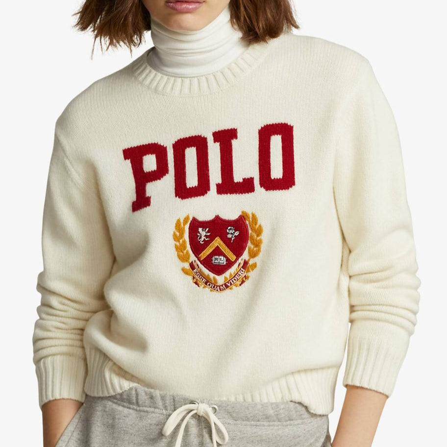 Premium Branded  Crest Logo Knit Sweater for Women