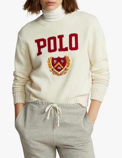 Premium Branded  Crest Logo Knit Sweater for Women