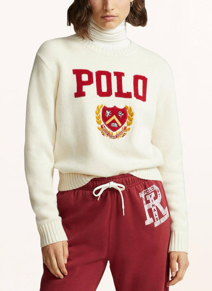 Premium Branded  Crest Logo Knit Sweater for Women
