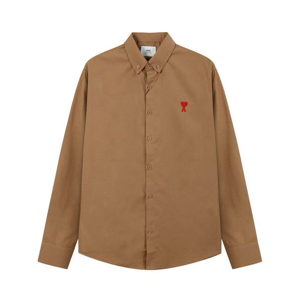 Premium Regular Fit  Button-Down Collar Shirt - Men Brown