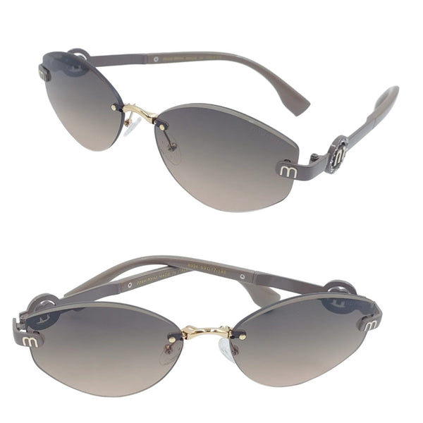 Premium Women’s Designer Rimless Gradient Sunglasses