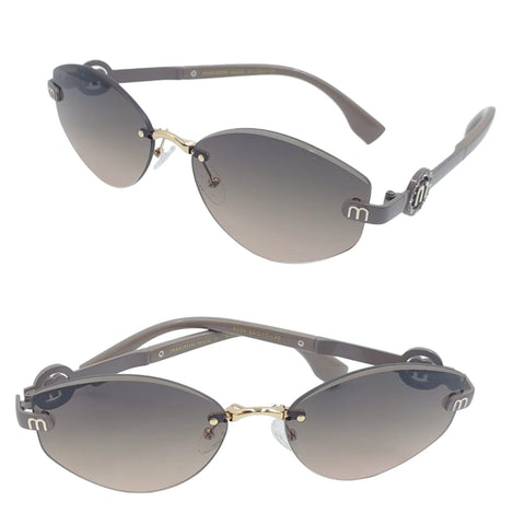 Premium Women’s Designer Rimless Gradient Sunglasses