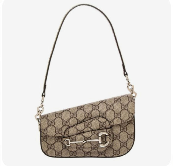 Luxury  Horsebit 1955 Shoulder Taupe Small Sleek and Trendy Shoulder Bag