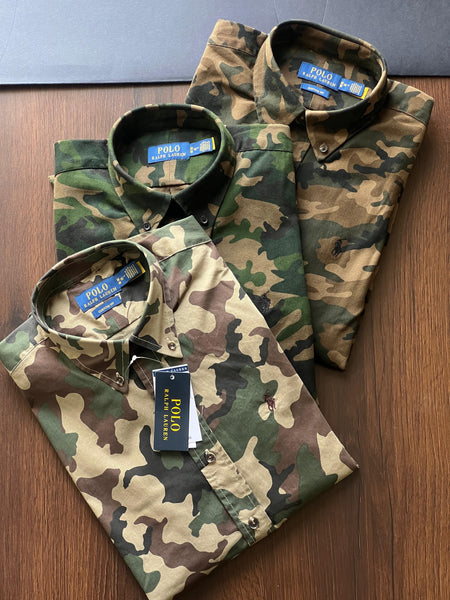 Premium Camouflage Button-Down Shirts  Military-Inspired Collection