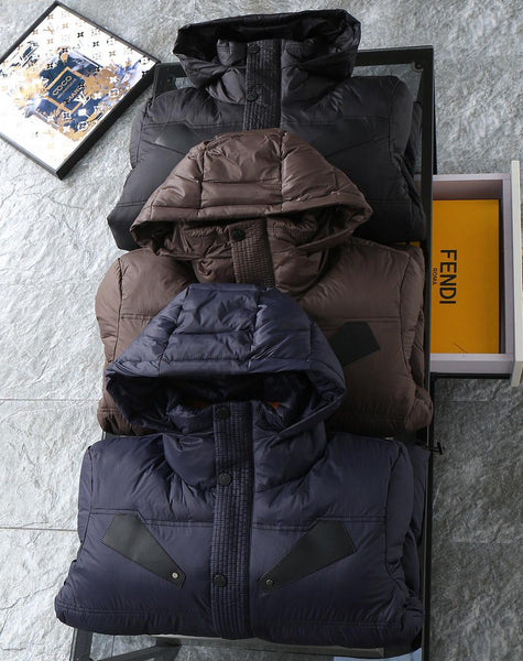 Luxury Black Puffer Jacket with Hood – Winter Streetwear Style