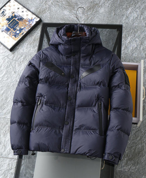 Luxury Black Puffer Jacket with Hood – Winter Streetwear Style