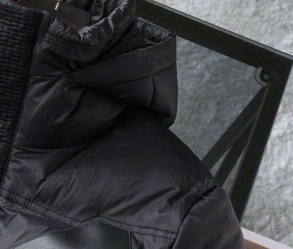 Luxury Black Puffer Jacket with Hood – Winter Streetwear Style
