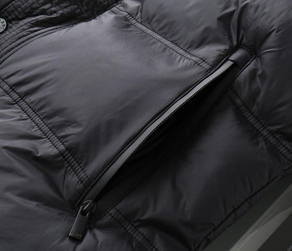 Luxury Black Puffer Jacket with Hood – Winter Streetwear Style