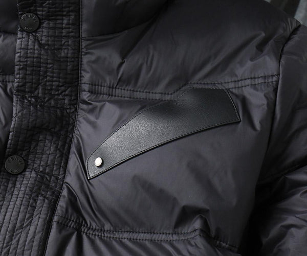 Luxury Black Puffer Jacket with Hood – Winter Streetwear Style