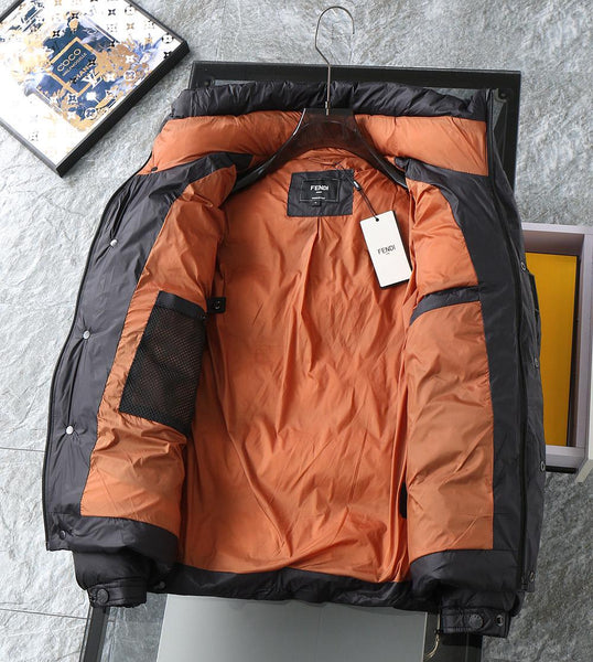 Luxury Black Puffer Jacket with Hood – Winter Streetwear Style