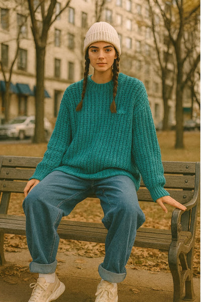 Imported Cozy  Textured Knit Sweater for Women