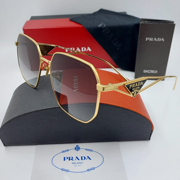 Gold Frame Luxury Square Sunglasses – Gradient Lens Edition