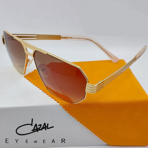 Luxury Gold Frame Sunglasses – Iconic Design with Gradient Amber Lenses