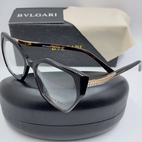 Designer Eyeglasses with Crystal-Embellished Temples
