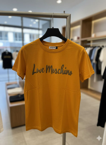 Exclusive Mustard Yellow Graphic Logo T-Shirt