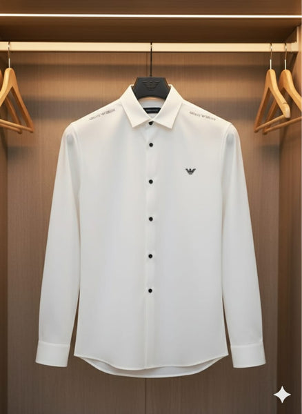 Luxury Long Sleeve Logo Shirt – Classic Elegance