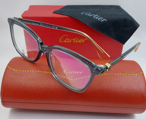 Luxury Full-Rim Eyeglass Frame with Gold Detailing & Signature Case