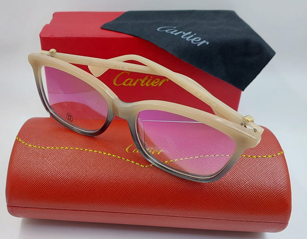 Luxury Full-Rim Eyeglass Frame with Gold Detailing & Signature Case