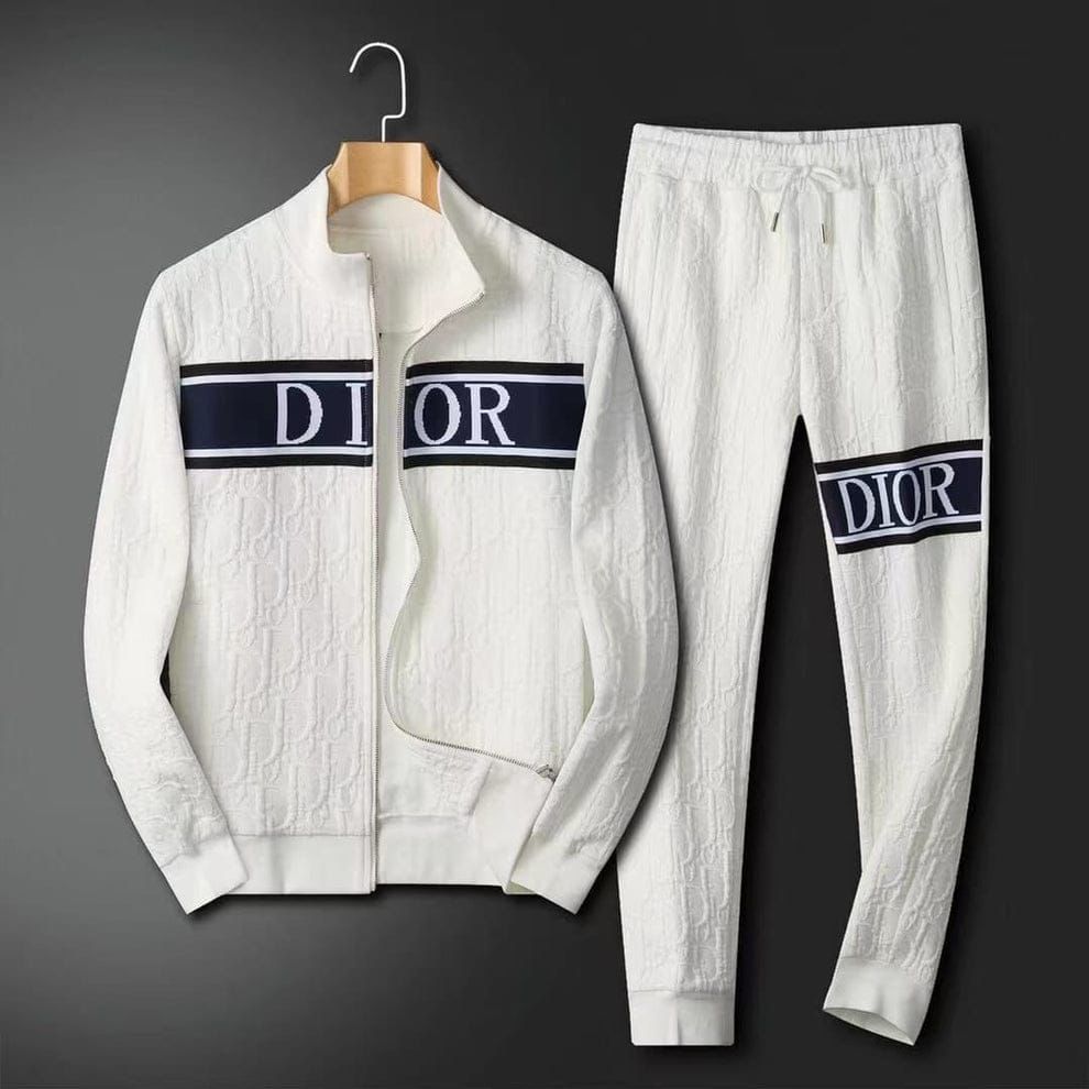 Premium White Tracksuit with Signature Logo Detailing