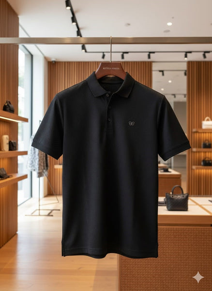 Premium  Black Polo T-shirt For Men