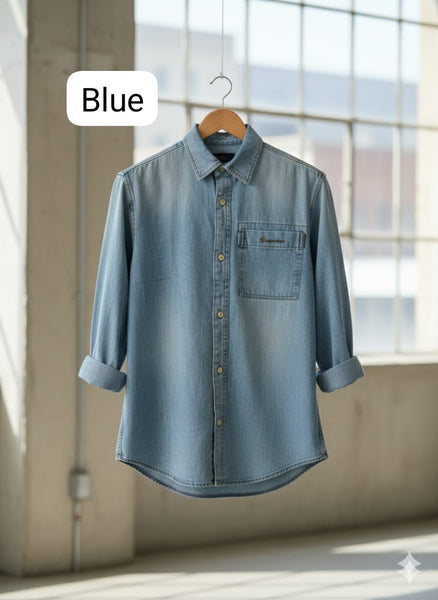 Classic Blue Denim Shirt – Effortless Casual Style