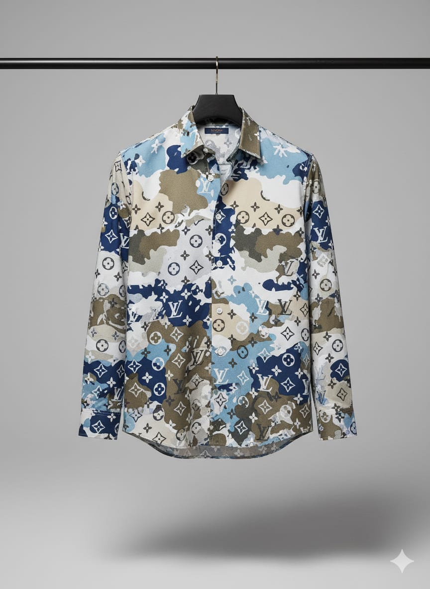 Luxury Men’s LV monogram Clouds Designer Shirts