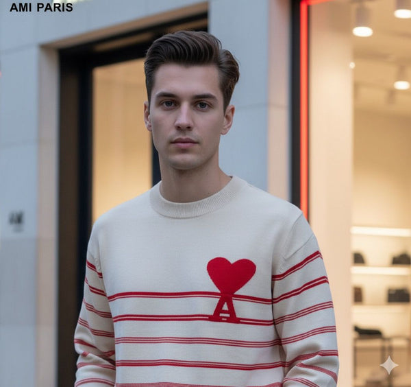 Stylish Stripe Design Sweater