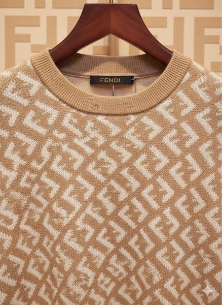 Premium Style Monogram Sweater with Smart Casual Charm