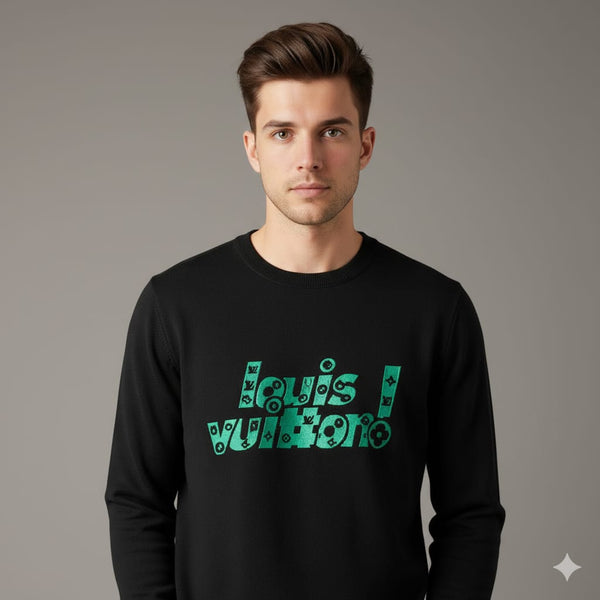 Premium Black Graphic Sweatshirt for Men