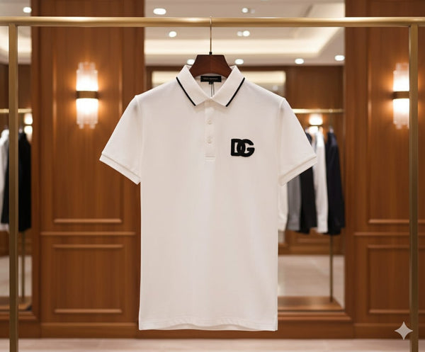 Premium White Logo Polo Shirt  Timeless Elegance with Modern Edge