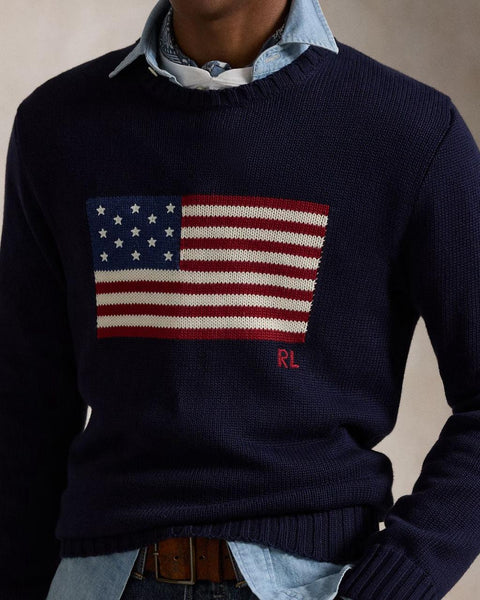 Flag Cashmere Crewneck Jumper
