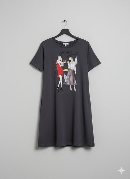 Luxury Women's Graphic Midi Dress