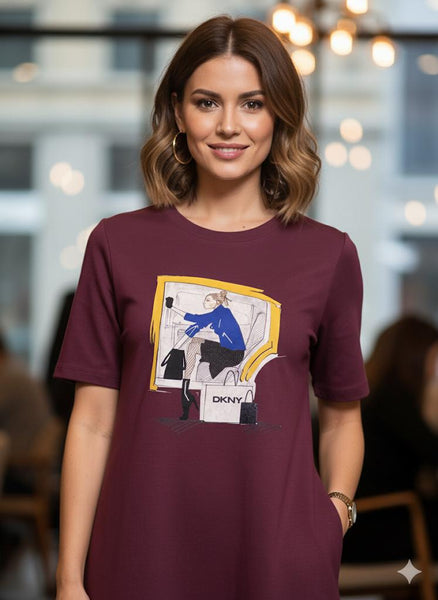 Luxury Women's Graphic Midi Dress