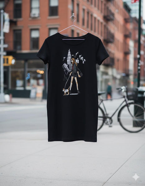 Luxury Women's Graphic Midi Dress