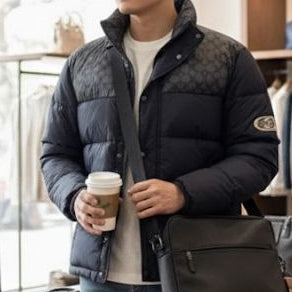 Luxury  Colorblock Signature Puffer Jacket