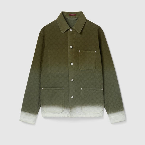 Bleached GG cotton Denim Jacquard Shirt