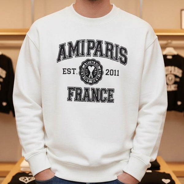 Premium  White Branded Pullover