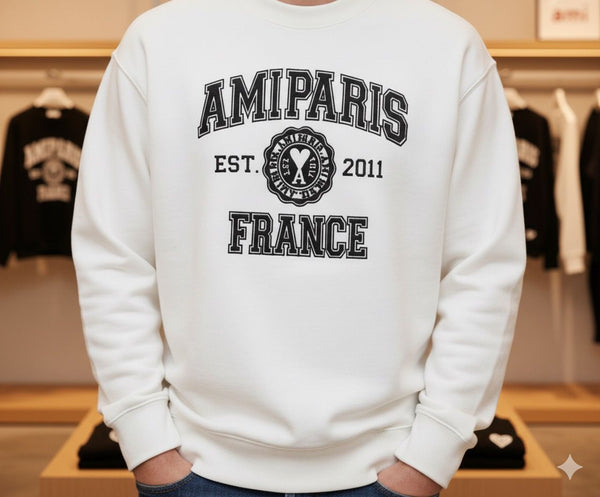 Premium  White Branded Pullover