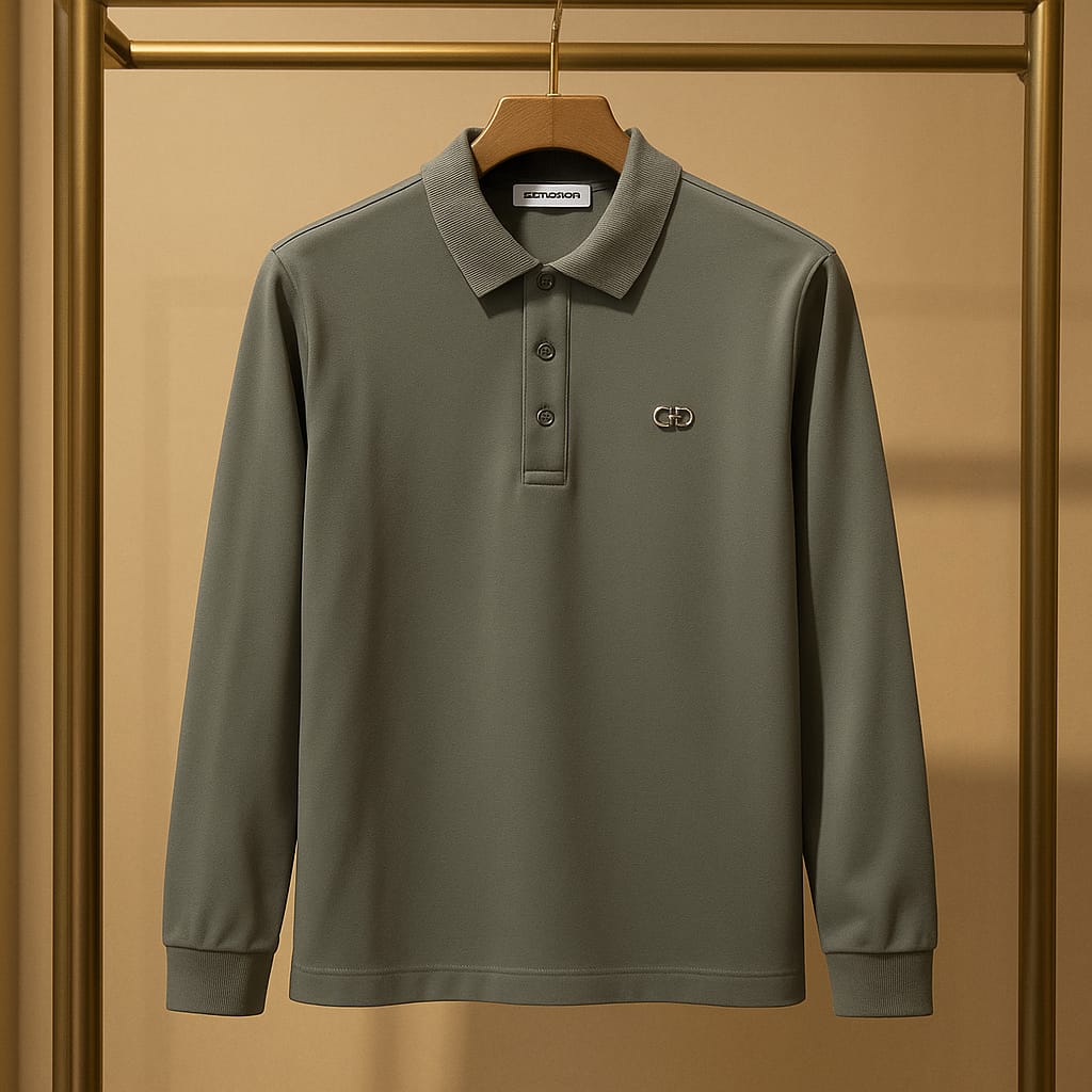 Branded  Polo Collar Full Sleeve T-shirt