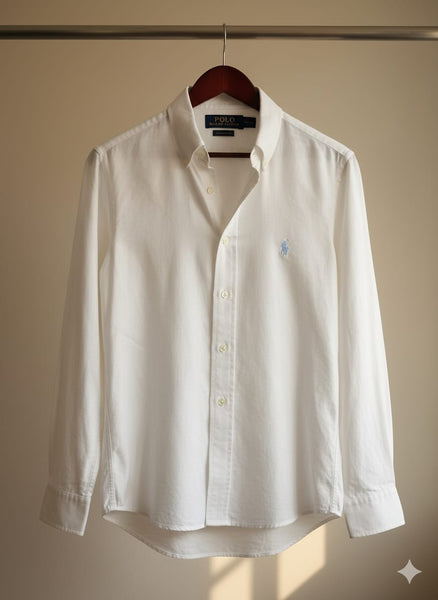 Premium Embroidered Logo White Shirt