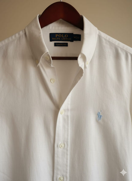 Premium Embroidered Logo White Shirt