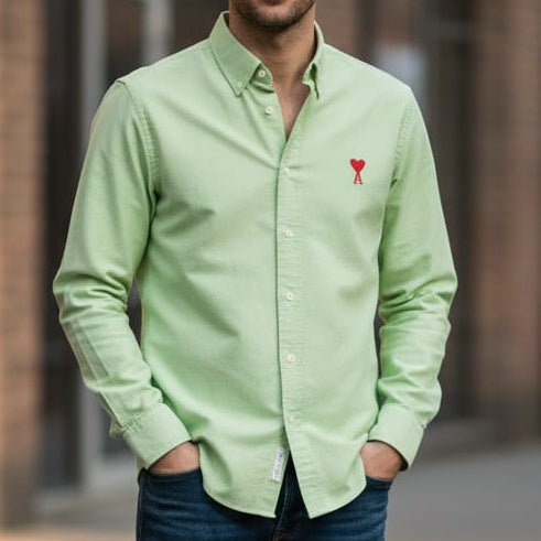 Exclusive Embroidered  Logo Button Dorn Collar Branded Shirt