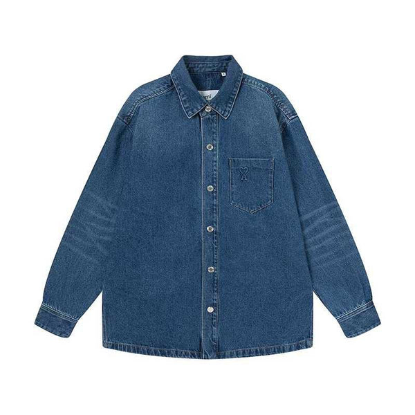 Premium Initial Brand Logo denim Shirt