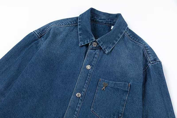 Premium Initial Brand Logo denim Shirt