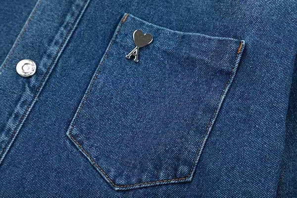 Premium Initial Brand Logo denim Shirt