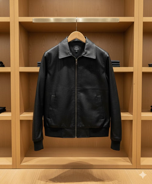 Elegant  Premium Zip-Up Leather Jacket