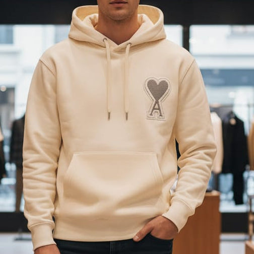 Exclusive Branded Hoodie with Heart-A Chest Logo