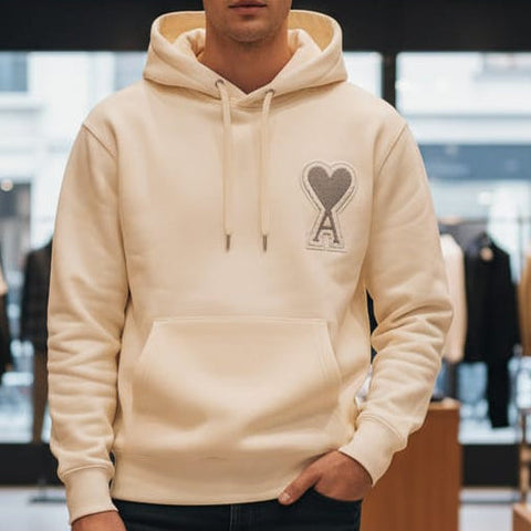 Exclusive Branded Hoodie with Heart-A Chest Logo