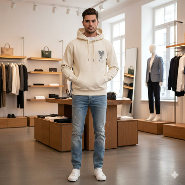 Exclusive Branded Hoodie with Heart-A Chest Logo